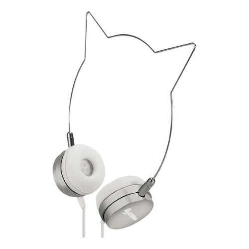 Audífonos Con Diadema En Forma De Gato Plateado | Aud-256pl