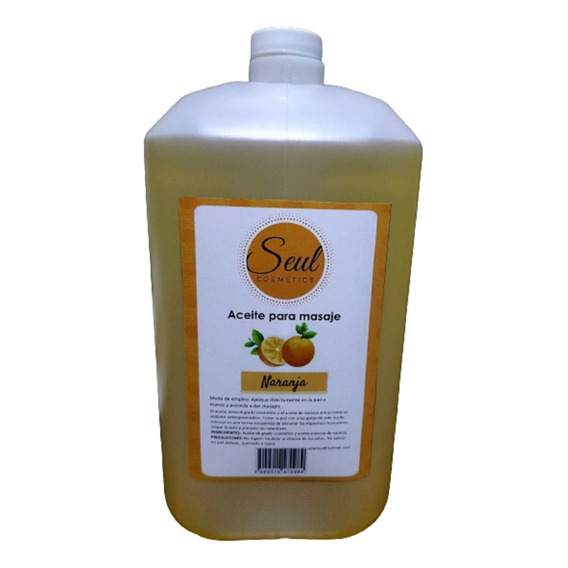 Aceite Masajes Naranja Spa, Relajante,   4 Litros