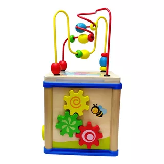 Cubo Didáctico Multijuego Montessori Encaje Figuras Y Formas