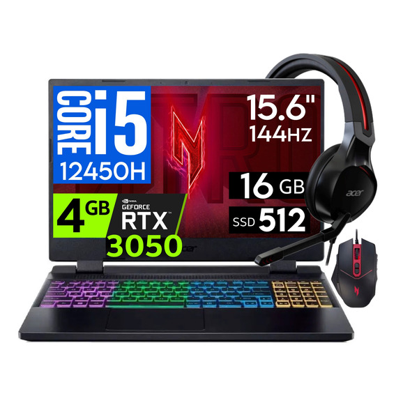 Acer Nitro An515 Core I5 12th 16gb 512gb Rtx3050 15.6 144hz