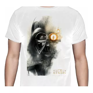 Obi Wan Kenobi - Star Wars - Vader- Blanca - Serie - Polera 