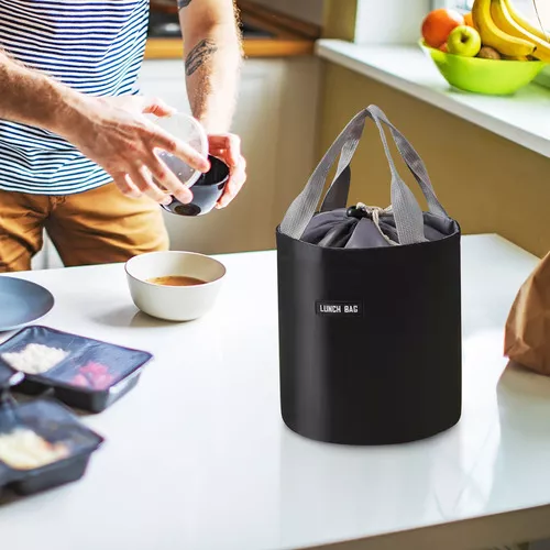 Lonchera para mujer para el trabajo, bolsa grande de tela, bolsa de  almuerzo con utensilios de alimentos, bolsa de embalaje para el almuerzo,  bolsa de