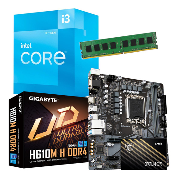 Combo Actualizacion Pc Intel I3 12400 + 8 Gb Ssd 240 Gb