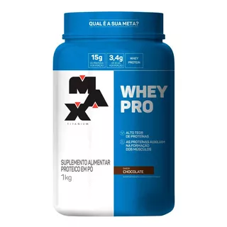Max Titanium Whey Pro Proteína Sabor Chocolate 1 Kg