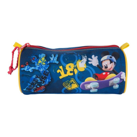Estuche Escolar Para Niños Mickey Mouse Disney Azul