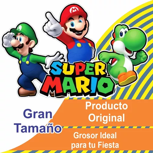 Mario Bros Letrero Móvil Feliz Cumpleaños - Super77mario Color