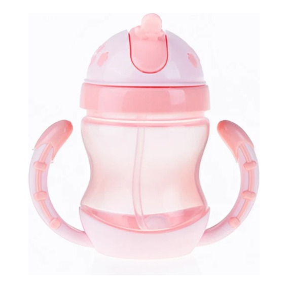 Vaso Pitillo Válvula Antiderrame Bebe Con Tapa Pitillo 24ml