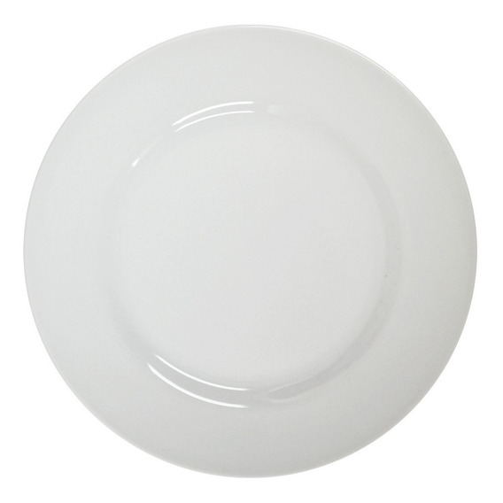 Plato Postre Tsuji 1150 Ala Ancha 20cm Porcelana Blanco