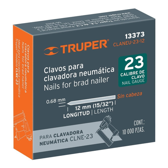 Caja De Clavos Calibre 23 12mm