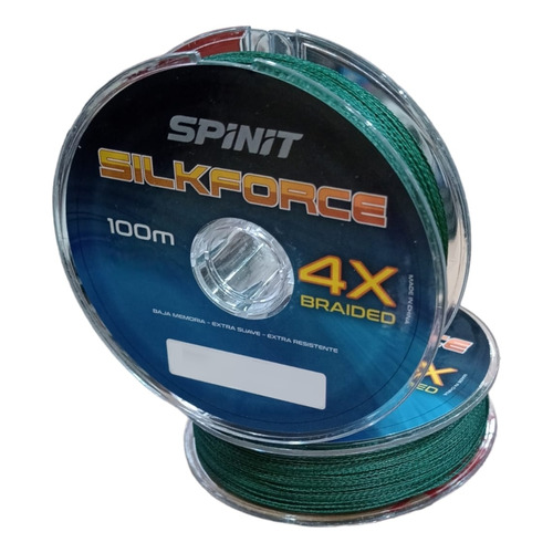 Multifilamento Spinit Silkforce 4x 0.20 Mm - 25 Lb X 100 Mts Color Verde musgo