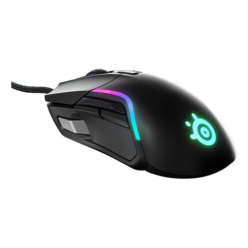 Mouse Steelseries Rival 5 Gaming 18000 Dpi 9 Botones Gamer Negro