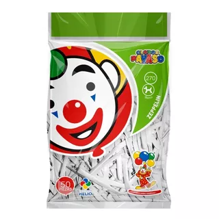 Globos Largos Payaso 50 Piezas #270 Elige Color Para Fiesta Color Blanco