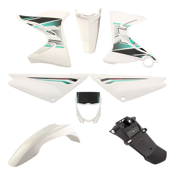 Kit De Plasticos Completo Para Yamaha Xtz125 Blanco Mtc