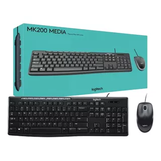 Combo Teclado Y Mouse Logitech Mk200 Optico Usb Bagc