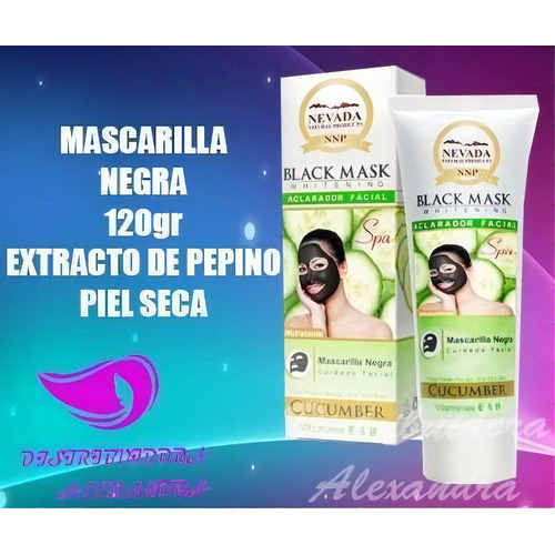 Mascarilla facial para piel Nevada Mascarilla Negra de Pepino 120g