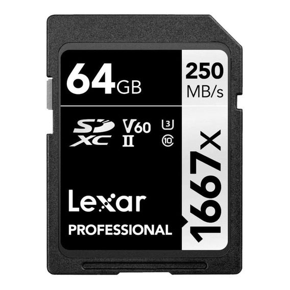 Tarjeta de memoria Lexar LSD64GCB-1667  Professional 1667x 64GB