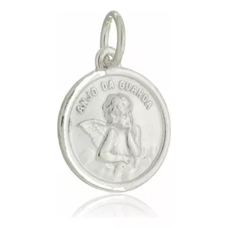 Pingente Medalha Anjo Da Guarda Prata 925 Kl