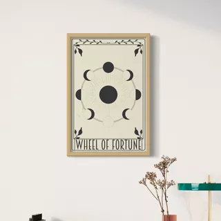 Cuadro Con Vidrio - Carta Tarot Wheel Of Fortune 40x60