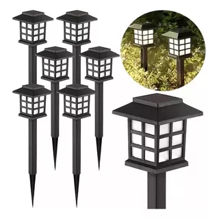 Lamparas X 4 Unid Luz Led Jardin Patio Solar Luz Recargable