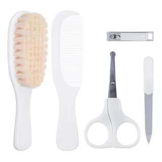 Kit De Cuidado Para Bebês Buba Kit Cuidados E Higiene Bebe Pente, Escova  E Cortar E Lixa De Unha Bebe Branco - X 5