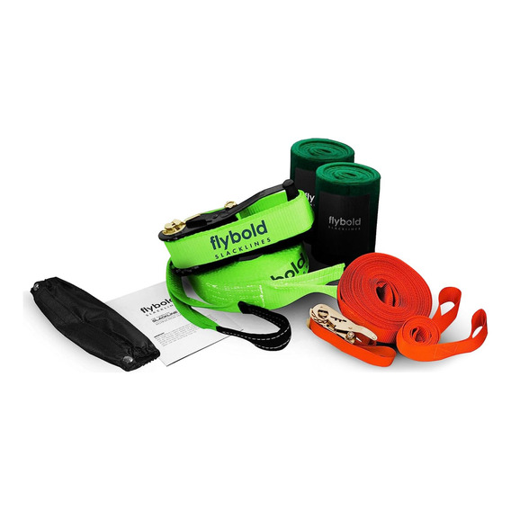 Kit Slackline Linea Entrenamiento Cuerda Equilibrio Exterior