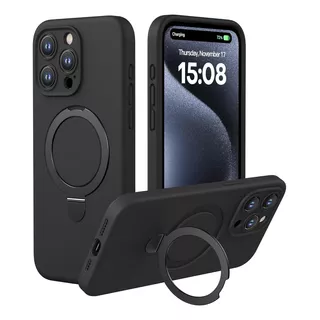 Funda Para iPhone 15 Pro Max De Silicona Con Stand Magnetico
