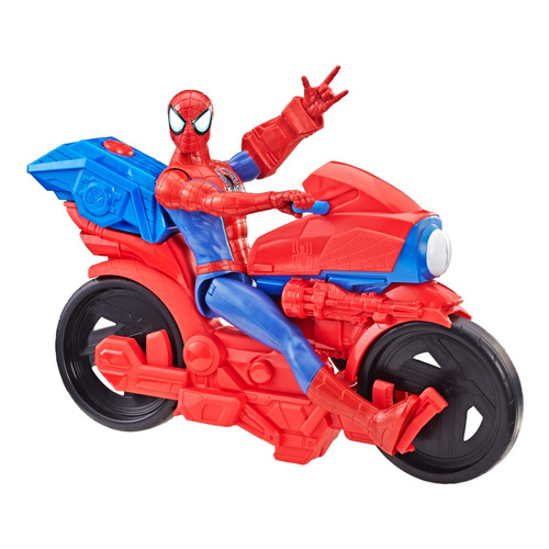 Figura Del Hombre Araña Con Ciclo Titan Hero Power Fx