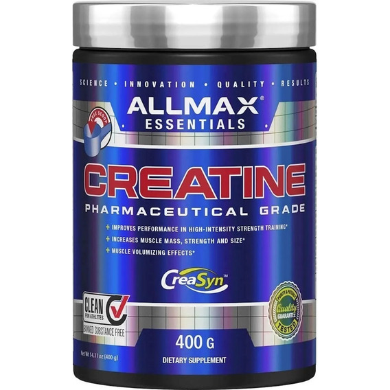 Creatina Monohidratada Allmax 400grs 80 Servicios Vegana!