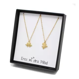 Collares De Rompecabezas Regalo Parejas Baño De Oro De 22k