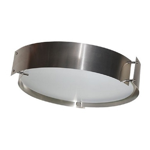 Lámpara Plafón Vidrio Esmerilado Aluminio 43cm Maxxi Color Plateado