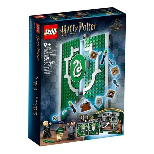 Lego Harry Potter - Estandarte De La Casa Slytherin (76410) Cantidad de piezas 349