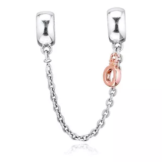 Cadena De Seguridad Charm Pulsera Plata Tipo Pndora Corona