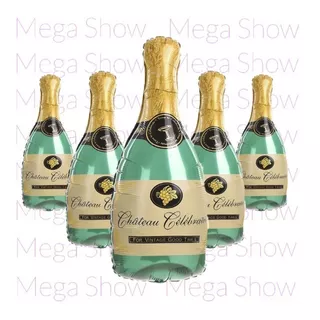 Globo Botella Champagne 14'' - Pack X 10 Uni (140019)
