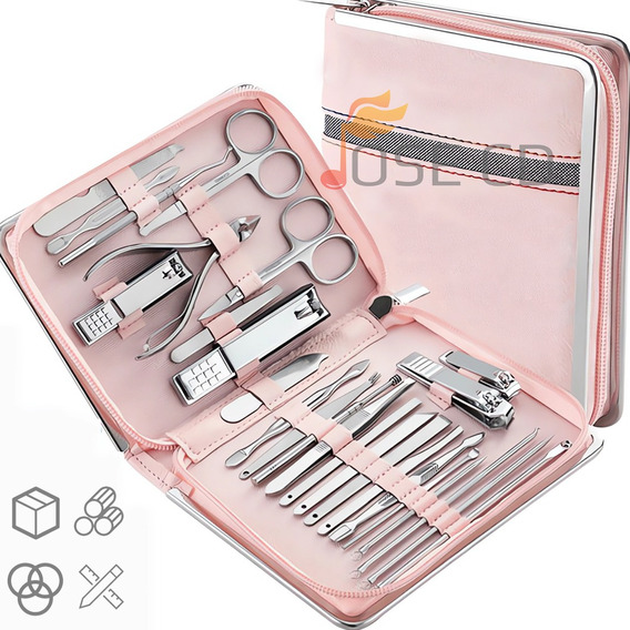 Set 26 Herramientas Manicure Profesional Pedicura Kit Uñas