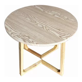 Mesa Auxiliar Redonda De Madera Diseño Mesa Baja Ratona