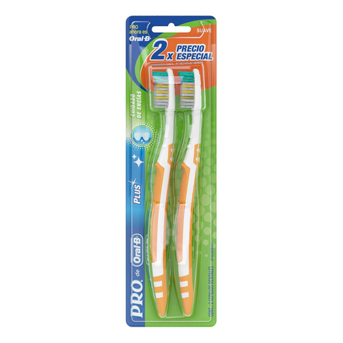Cepillo de dientes Oral-B Pro Plus Cuídado de Encias suave pack x 2 unidades