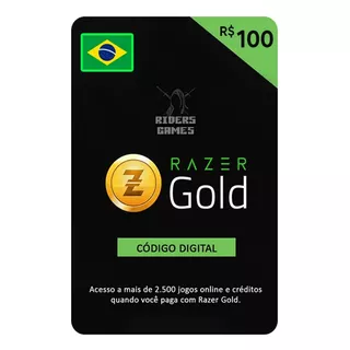 Cartão Presente Pré-pago Razer Gold R$100 Digital