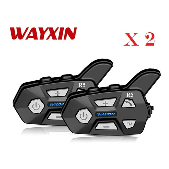 Intercomunicador Casco Wayxin Wx-r5 Moto 1200m 2 Pilotos
