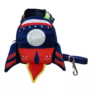 Peitoral Mochila Com Guia Para Cachorro Foguete 3d