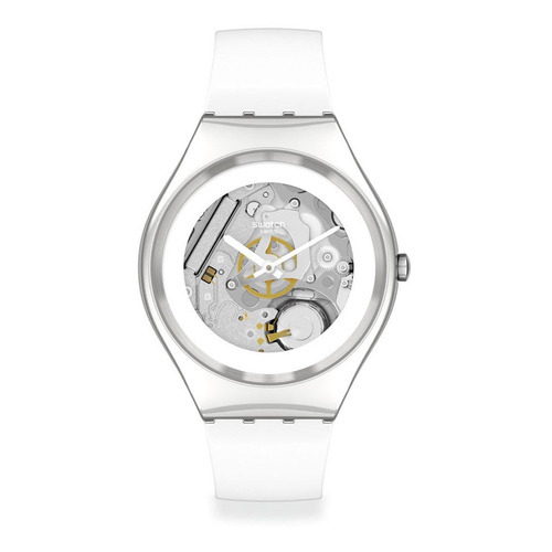 Reloj Swatch Pure White Irony De Silicona Blanca Para Mujer