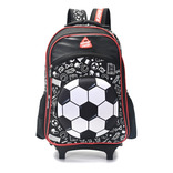 Mochila Carro Skora Letsplay Futbol Roja Pelota Termoformada Color Negro Diseño de la tela Liso