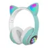 Auriculares gamer inalámbricos CAT Gaming LEF-1058 verde con luz LED
