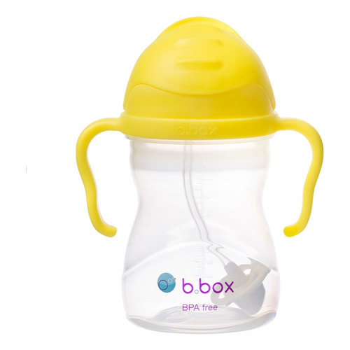 Vaso Sippy Antiderrame Bombilla 360º B.box Color Amarillo