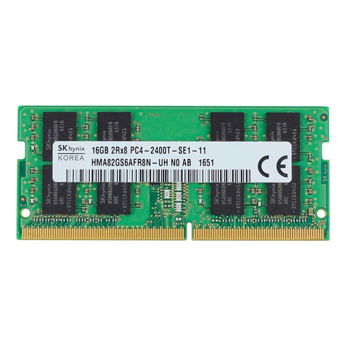 Memoria RAM color verde  16GB 1 SK hynix HMA82GS6AFR8N-UH