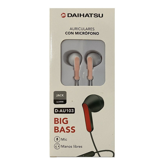 Auriculares In-ear Con Cable D-au103 Daihatsu Oficial C