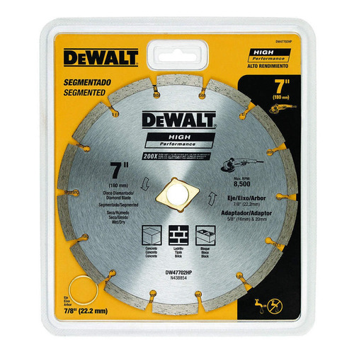 Disco Diamantado Segmentado 7 Dewalt Dw47702hp