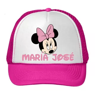 Gorras Cachuchas Mickey, Minnie Mouse Personalizados Fucsia