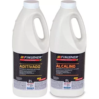 Kit Shampoo Alcalino 2l Aditivado Finisher Motor Roda Chassi