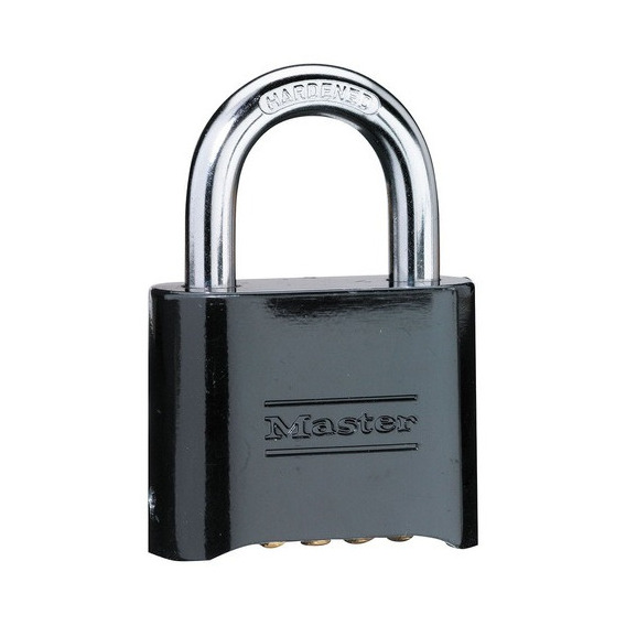 Candado de combinación reconfigurable Master Lock 178d color negro