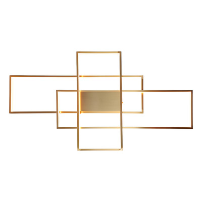 Plafon Led Dorado L9660 60w Rectangulos Alta Potencia Mks 